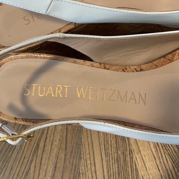 Stuart Weitzman Riveria Wedge - Patent White NWOB - Picture 7 of 7